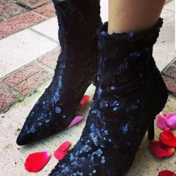 Zara | Sequin Velvet Dance Boots - Picture 3 of 8